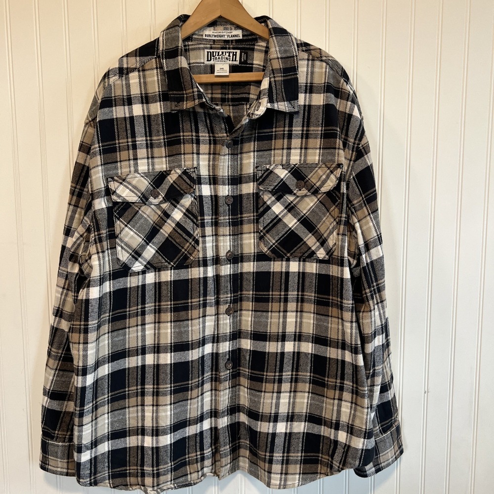 Duluth Trading‎ Co Heavy Weight Champ Burlyweight Flannel Men's 3XL Black Plaid